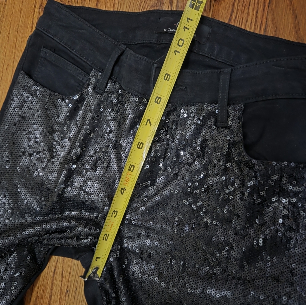 Cookie Johnson Black Sequin Women's Jeans 28 NWT - Picture 9 of 11